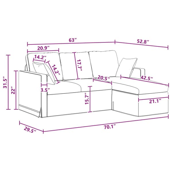 Soffa Mörkgrå 178 x 134 x 80 cm Sammet