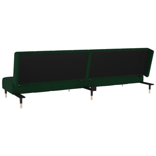 Bäddsoffa 2-sits mörkgrön sammet