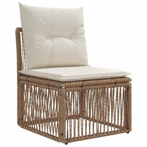 Trädgårdsoffset 10 pcs Beige konstrotting