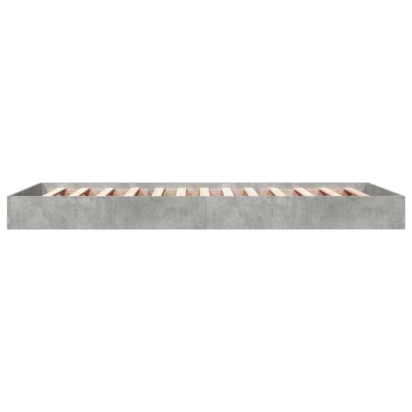 Golvsängsram Betonggrå 80 x 200 cm Konstruerat trä