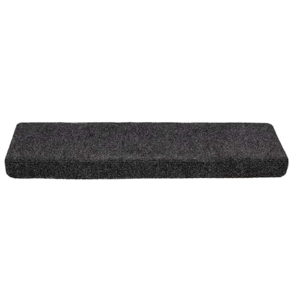 Trappmattor självhäftande 20 st 65x21x4 cm mörkgrå rektangulär kant