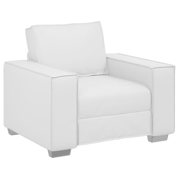 Soffstol Vit 100 cm Konstläder