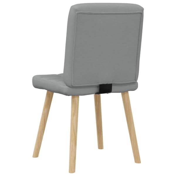 Matstolar 4 st ljusgrå tyg