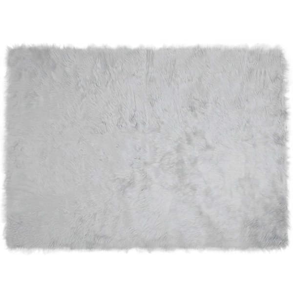 Fuskfäll matta TAFALLA Grå 160 x 230 cm Polyester