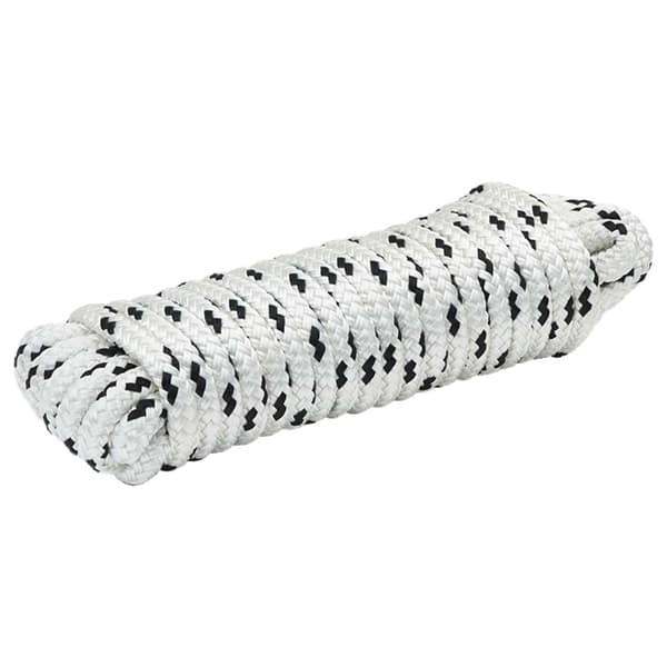 Båtsnöre 9 m 1 Vit och svart Polyester