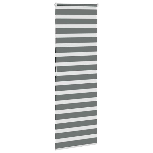 Rullgardin zebra mörkgrå 75x200 cm tyg bredd 70,9 cm polyester