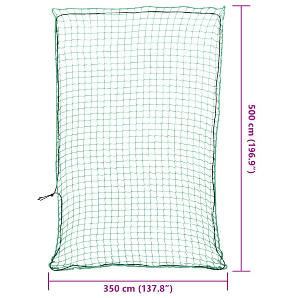 Lastnät med elastiskt rep grön 5x3,5 m PP