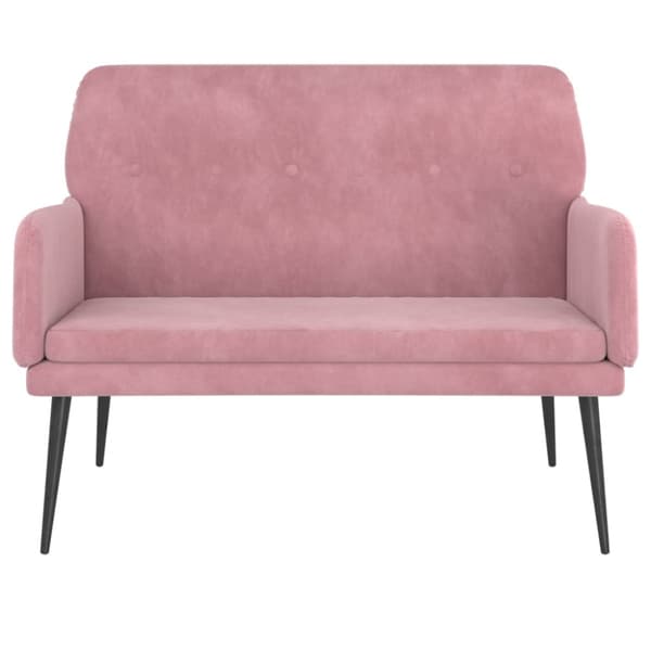 Bänk rosa 108x79x79 cm sammet