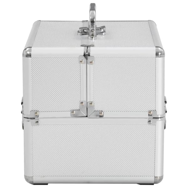 Sminklåda 22x30x21 cm silver aluminium