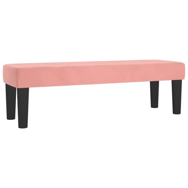Ramsäng med madrass rosa 140x190 cm sammet