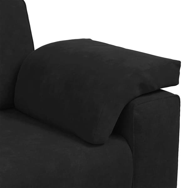 Loveseat soffa svart 180x77x82 cm sammet
