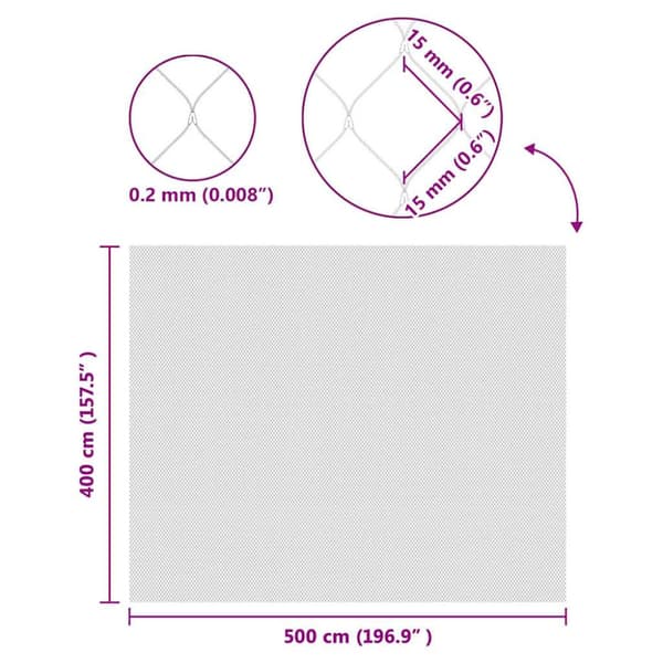 Fågel Skyddsnät Grön 4 x 5 m polyeten