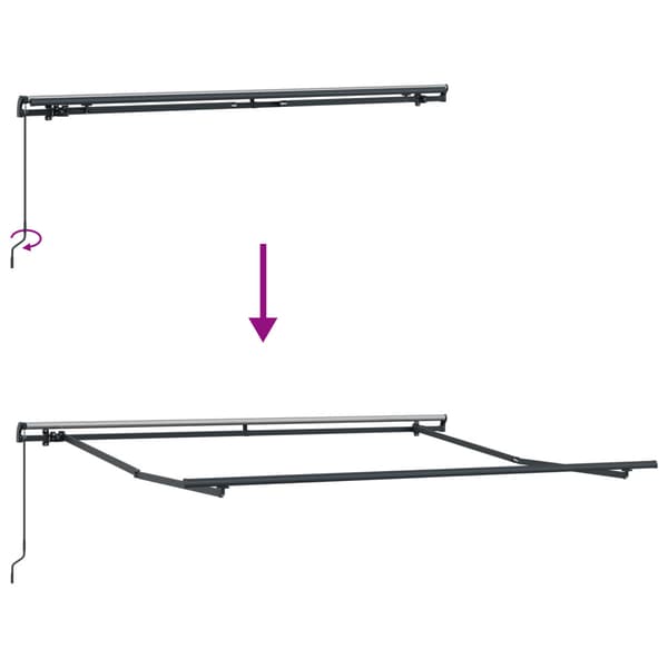 Utfällbar markis Ljusgrå 300 x 250 cm Polyester och Stål
