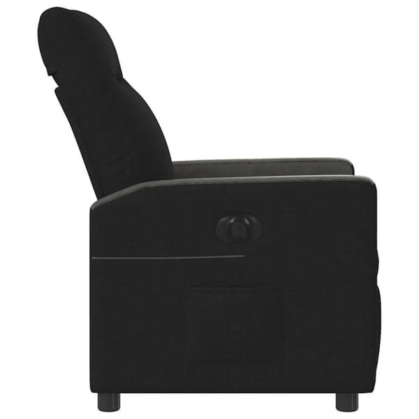 Elektrisk reclinerfåtölj svart tyg