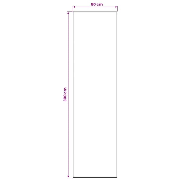 Mattlöpare LESAKA Silver 80 x 300 cm Diamantvelour