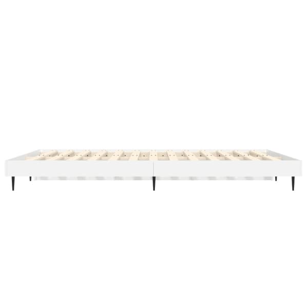 Sängram vit 135x190 cm konstruerat trä