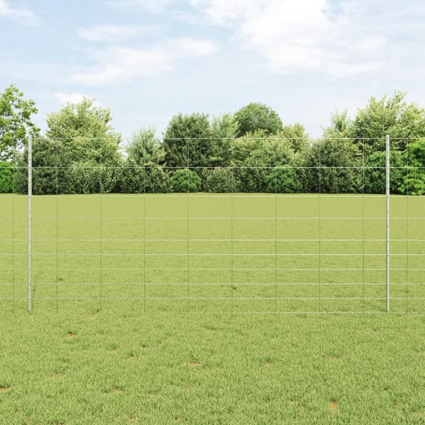 Stängsel med stolpe Silver 1,2 x 25 m Stål
