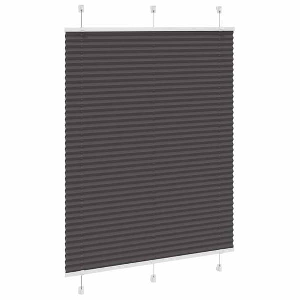Plisserad persienn svart 105x150 cm tyg bredd 104,4cm polyester