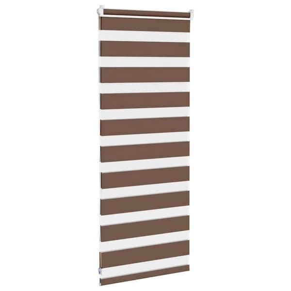 Rullgardin zebra brun 55x100 cm tyg bredd 50,9 cm polyester