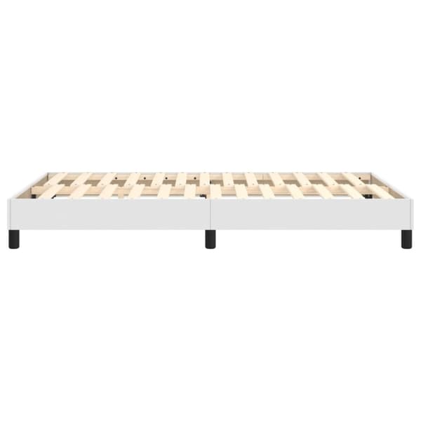 Boxspring-sängram vit 120x200 cm konstläder
