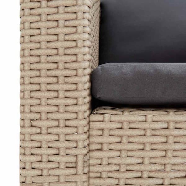 Trädgårdssoffa 2-sits med dynor konstrotting beige