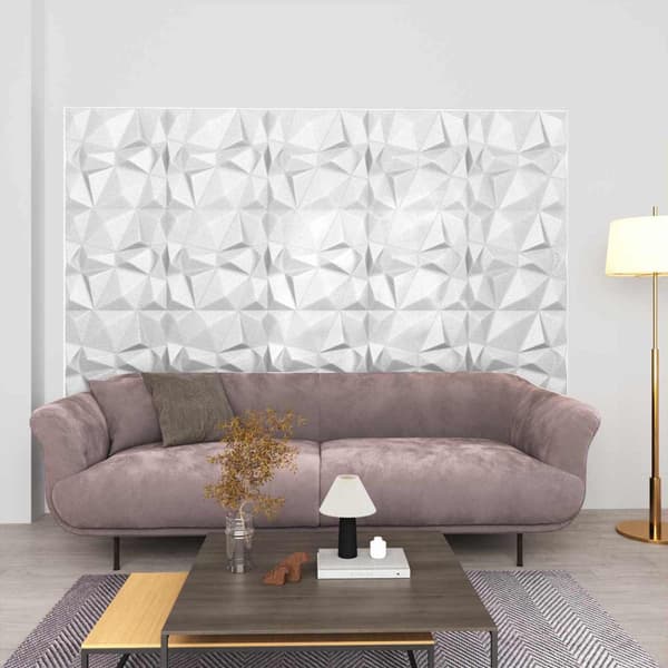 Väggpaneler 48 pcs Diamond Vit 50 x 50 cm XPS Skum