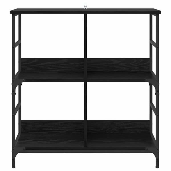 Hyllsystem Svart ek 78.5 x 33 x 82 cm Konstruerat trä