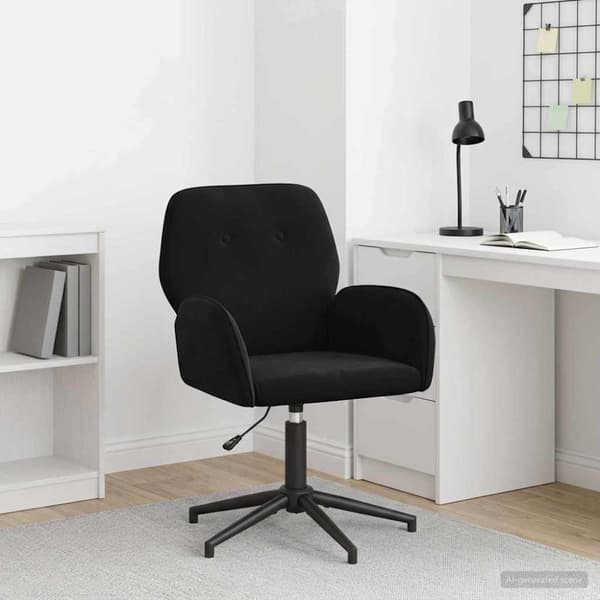 Svanstol 54 x 55 x 90 cm Svart Sammet