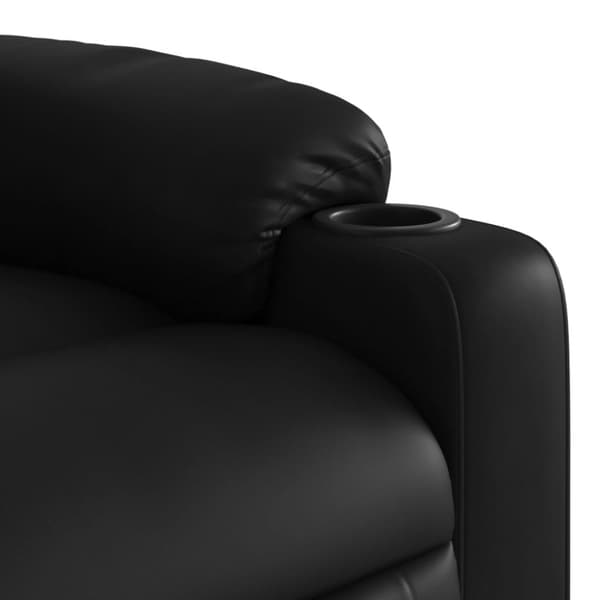 Reclinerfåtölj svart konstläder
