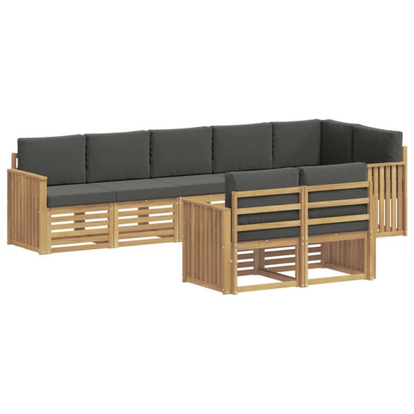 Utomhussoffset 8 pcs Vit och antracit 306 x 128,5 x 73 cm