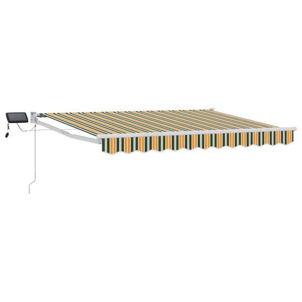 Manuell utdragbar markis med LED-lampor 3 x 2,5 m