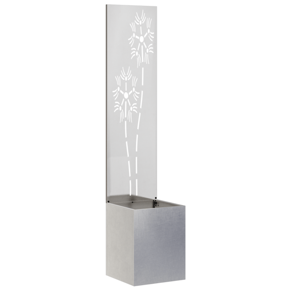 Trädgårds integritetsskärm Silver 32 x 150 cm Rostfritt stål