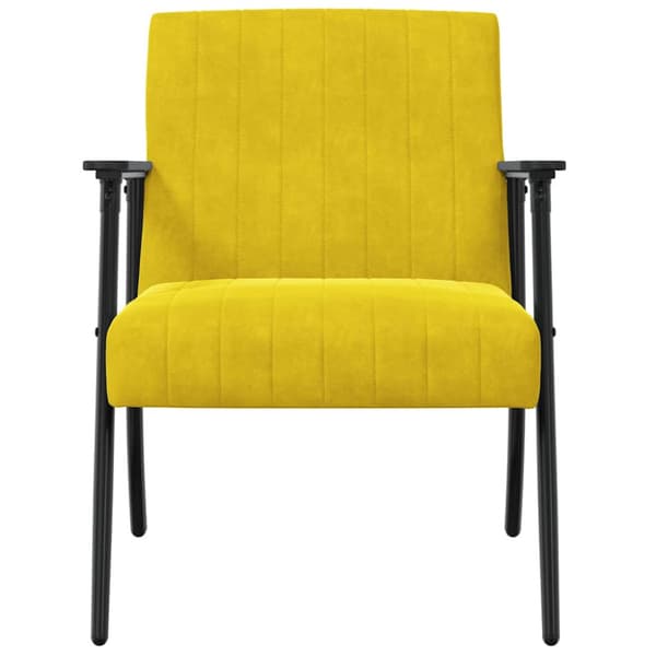 fåtölj Gul 59 x 75 x 78 cm Sammet