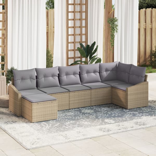 Soffset 7 st Beige konstrotting