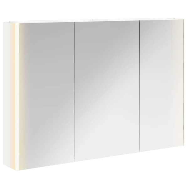 Badrumsspegelskåp Vit 103,5 x 15,5 x 70 cm Konstruerat trä