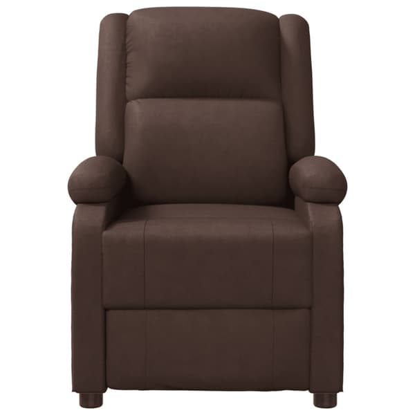 Massagefåtölj brun konstläder