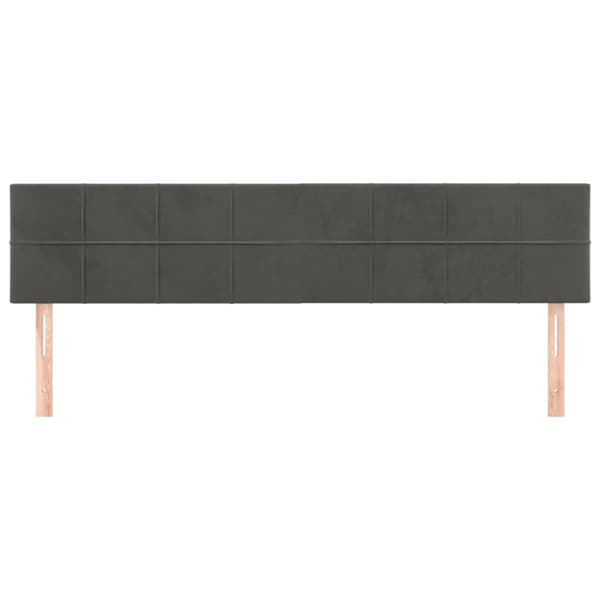 Sänggavlar mörkgrå 200x5x78/88 cm sammet