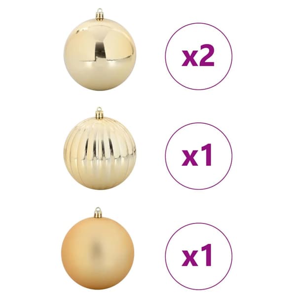 Julgranskulor Set XXL 4 pcs Guld Plast