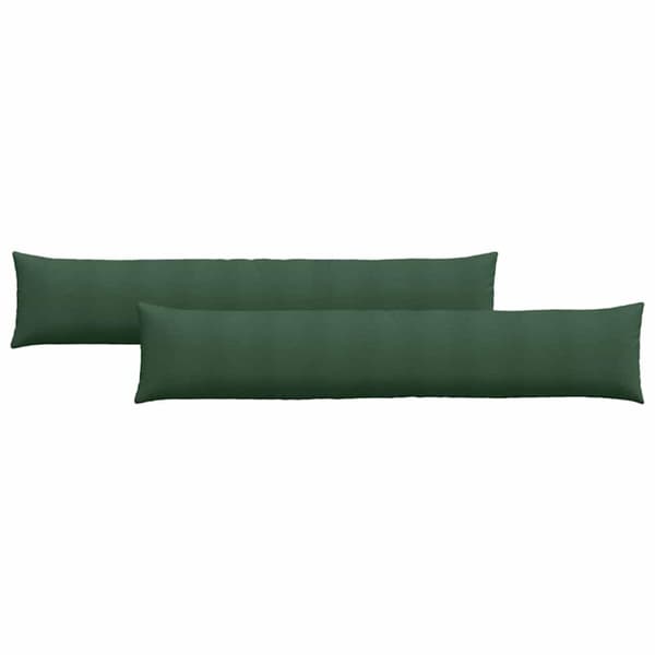 Sofakuddar 2 pcs Mörkgrön 200 x 40 cm Kordread tyg