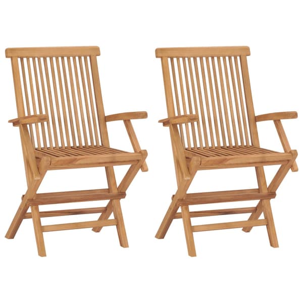 Trädgårdsstolar med beige dynor 2 st massivt teakträ