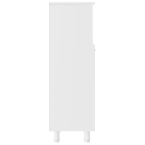 Badrumsskåp vit 30x30x95 cm konstruerat trä