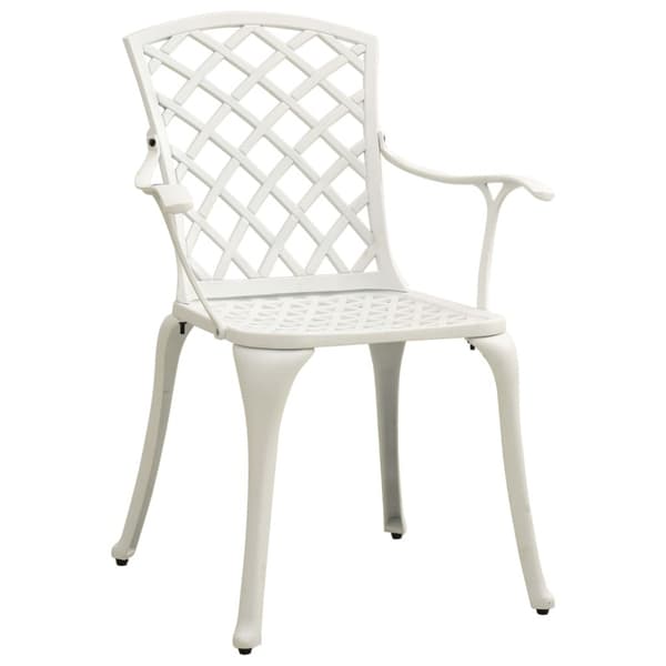 Caféset 3 delar gjuten aluminium vit