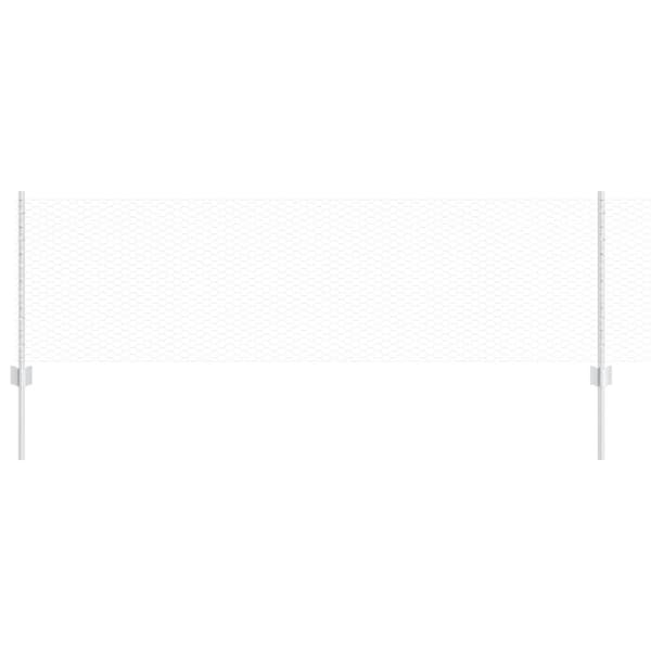 Stängsel med stolpe Silver 0,6 x 10 m Stål