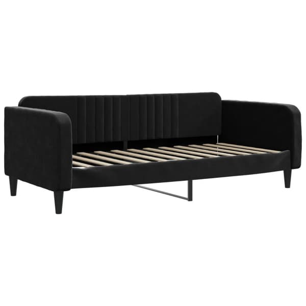 Dagbädd utdragbar svart 100x200 cm sammet