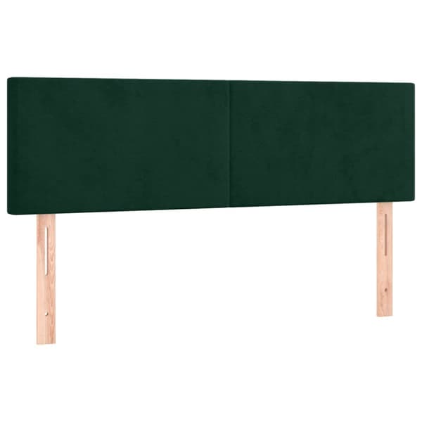 Ramsäng med madrass mörkgrön 140x200 cm sammet