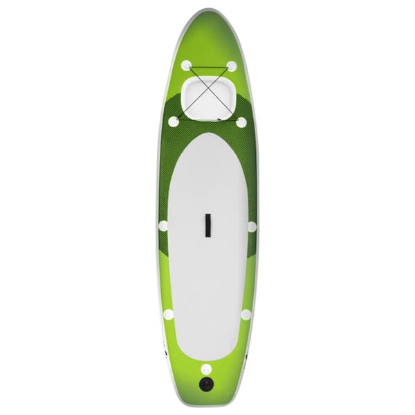 Upplåsbar SUP-bräda set grön 330x76x10 cm