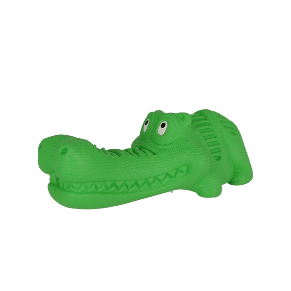 Rough Play Hundleksak Krokodil Gummi Grön