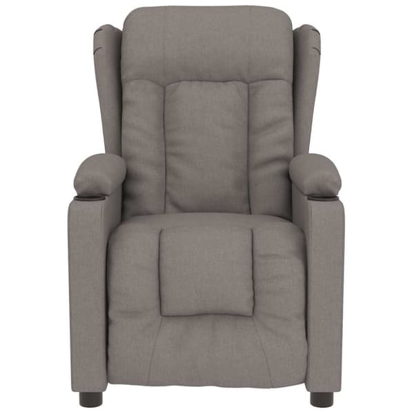 Massagefåtölj taupe tyg
