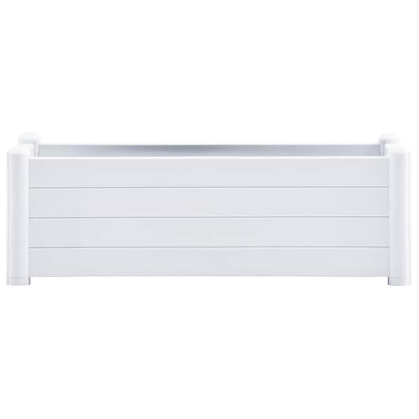 Upphöjd odlingslåda PP vit 100x43x35 cm
