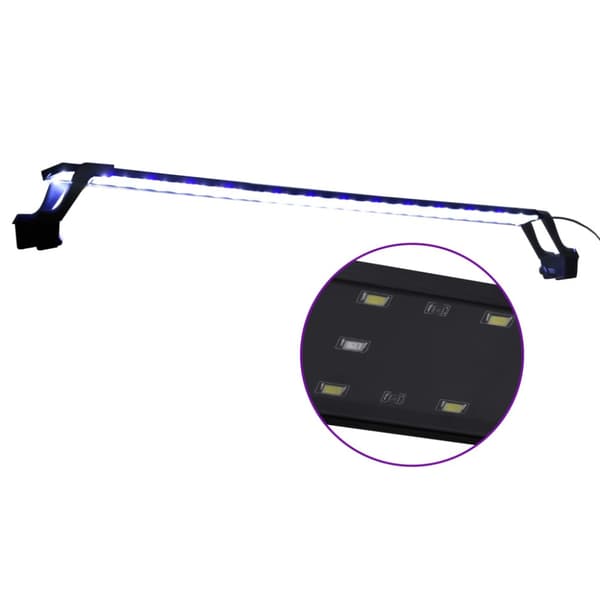 Akvariebelysning med klämmor 90-105 cm blå och vit